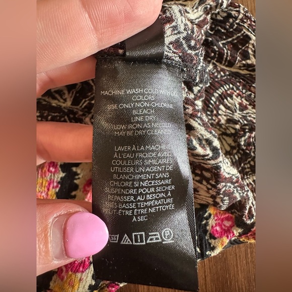 Free People “Fallin Into You Tunic”  black natural boho flowy size small - Picture 3 of 7